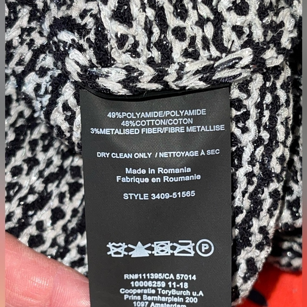 Tory Burch Embellished Tweed dress. Size medium GUC - Picture 10 of 11